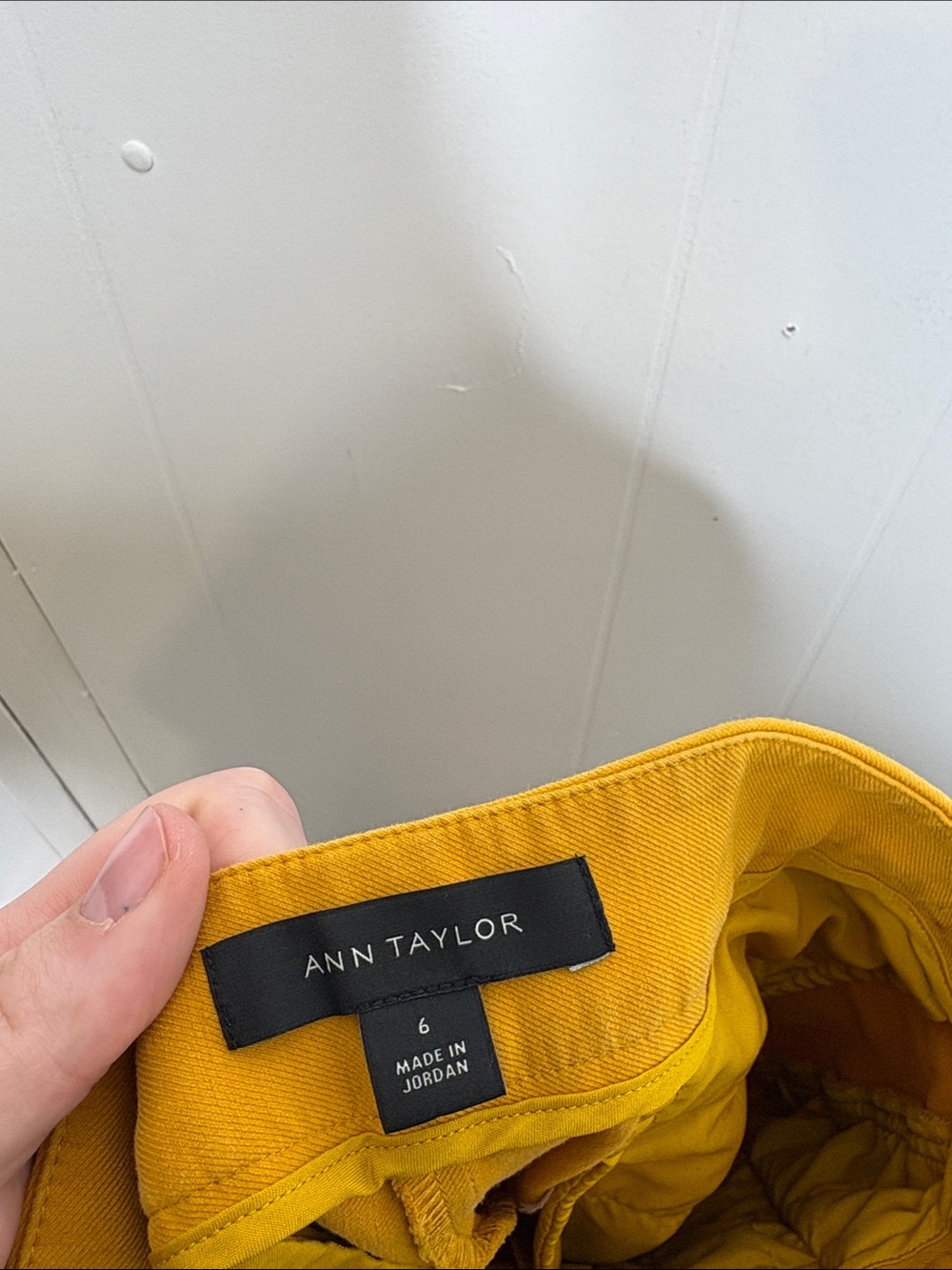 Ann Taylor Pants Womens 6 Wide Leg Mustard Golden Cropped Summer Office Work - Picture 7 of 8